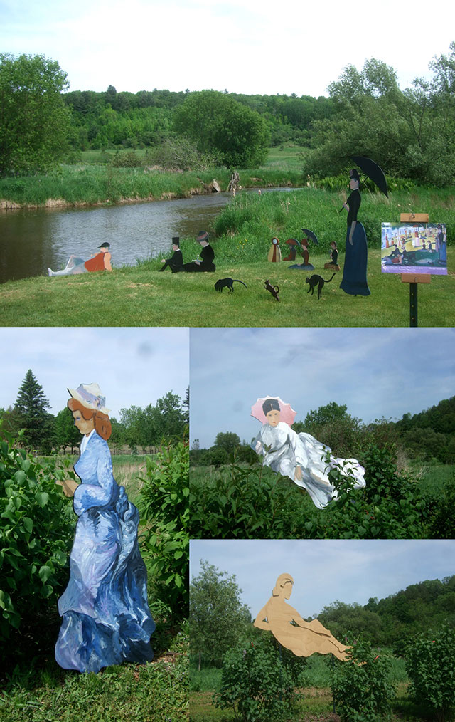 Photos of French Painters on Mill Creek, Lilac Festival Installation, 2012
